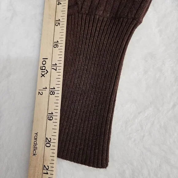 Free People Sweater S Sublime Pullover in Chocolate Lava Ribbed‎ Boho Whimsigoth - Picture 5 of 14